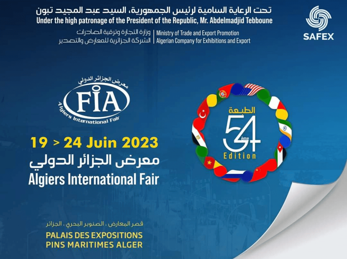 Algiers International Fair – from 19 till 24 June 2023 – Exhibition Palace – Algeria, Algeria
