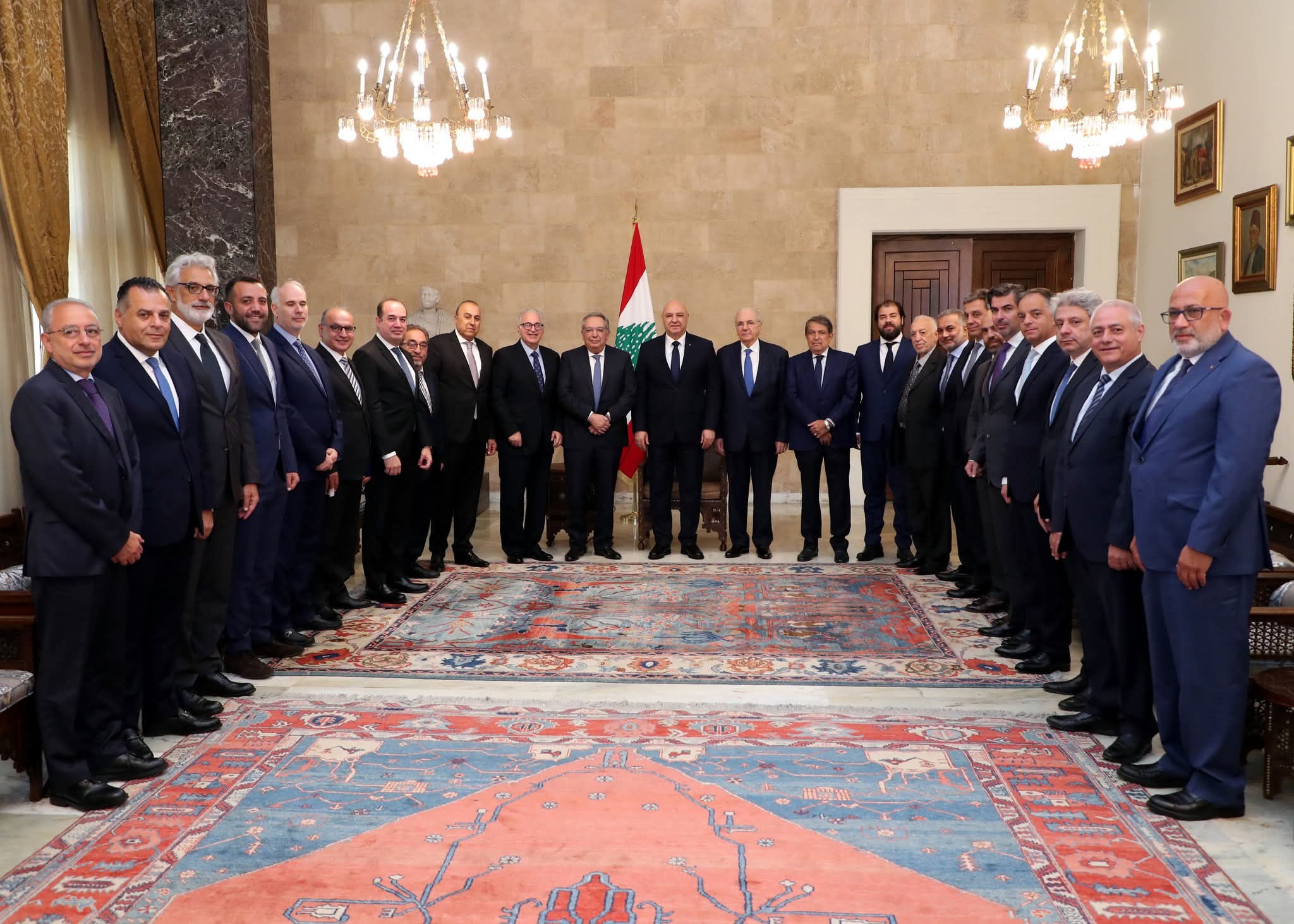 زيارة وفد جمعية الصناعيين اللبنانيين الى القصر الجمهوري